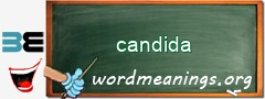 WordMeaning blackboard for candida